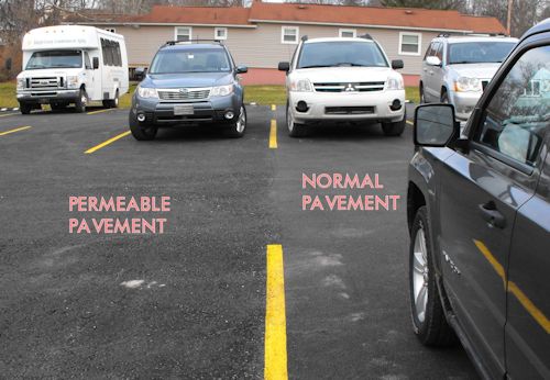 Environmentally-friendly parking lot designed by CENTEC